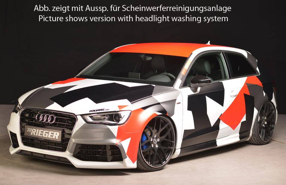 Paraurti RS-Line Rieger A3 8V senza lavafari senza sensori parch.-16