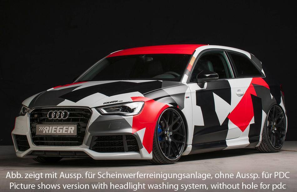 Paraurti Rieger RS-Line A3 8V con sensori PDC senza lavafari fino'16