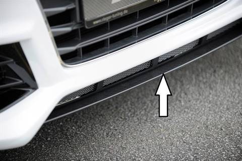 Lama centrale per paraurti Audi A3 8V Rieger carbonlook