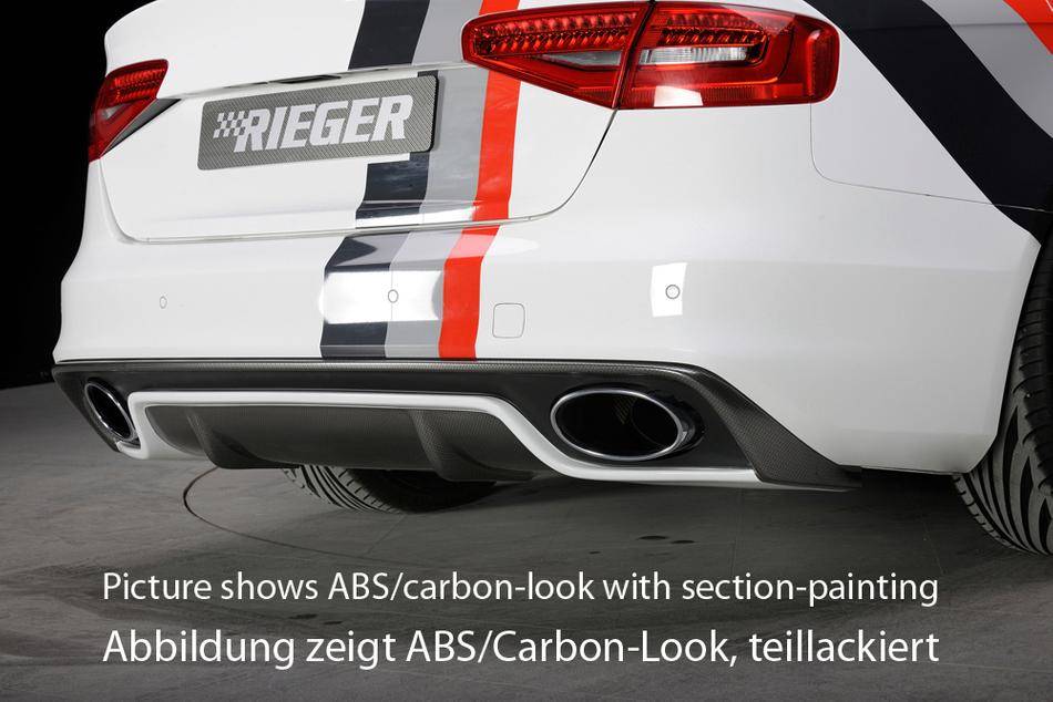 Diffusore post A4 B8 Facelift carbonl. S-Line term. 185x120 duplex