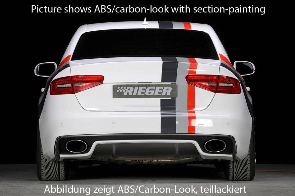 Diffusore post A4 B8 Facelift carbonl. S-Line term. 185x120 duplex