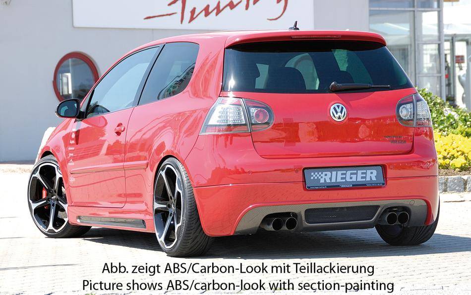 Sottoparaurti Rieger Golf V anche GTT carbonlook per 4 terminali