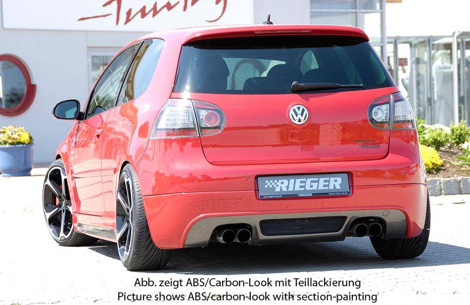 Sottoparaurti Rieger Golf V anche GTT carbonlook per 4 terminali