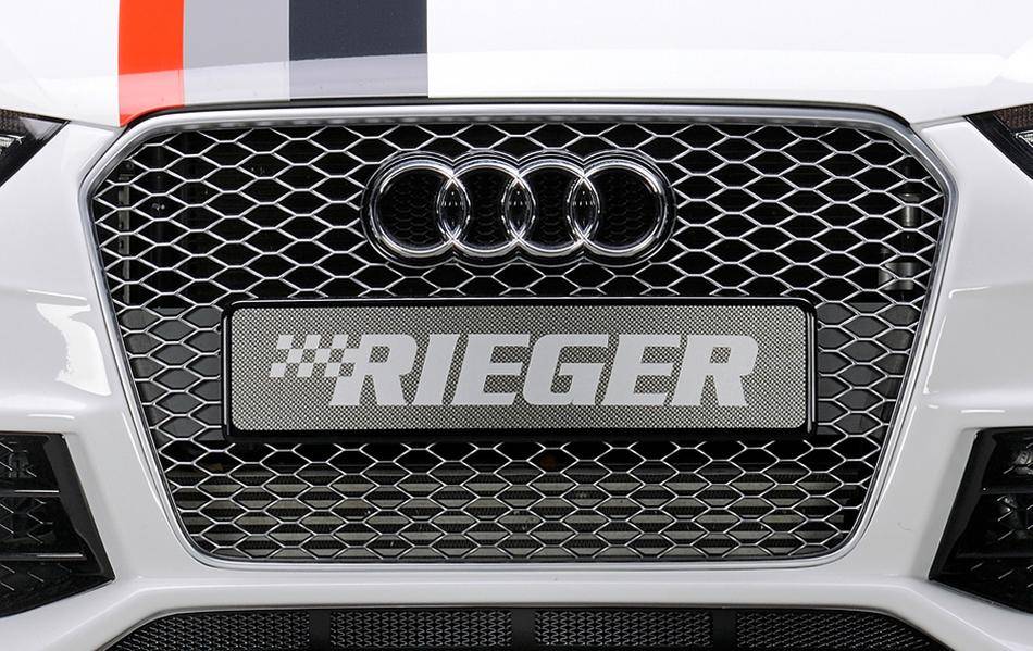 Mascherina originale A4 B8 RS dal 2012 Gun Metal per paraurti Rieger