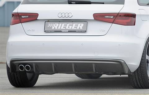 Diffusore Rieger A3 8V Senza S-Line terminale doppio sx carbon.-2016