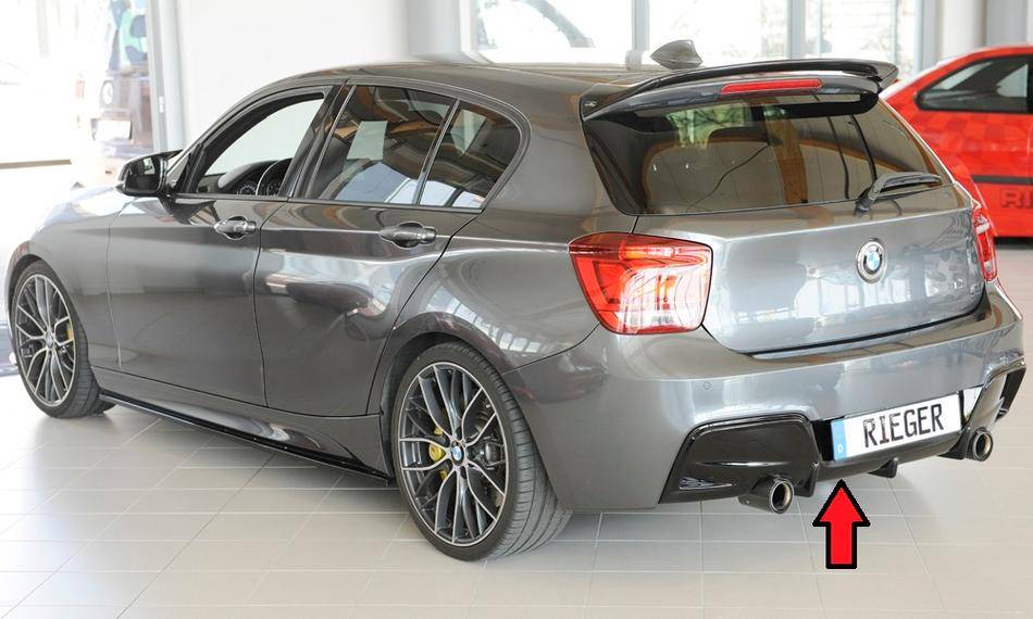 Diffusore Rieger nero BMW F20 solo M-Syle per marm.originale duplex