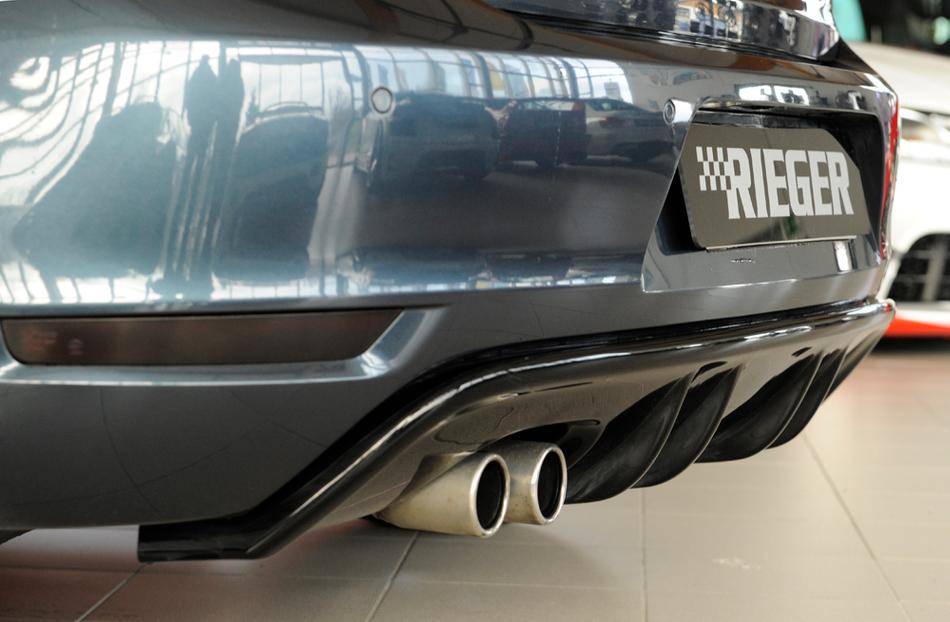 Rieger estrattore Golf VI GTD per doppi terminali solo sx nero lucid