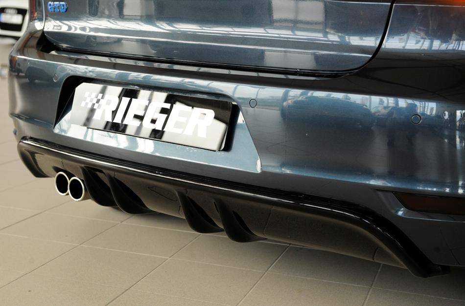 Rieger estrattore Golf VI GTD per doppi terminali solo sx nero lucid