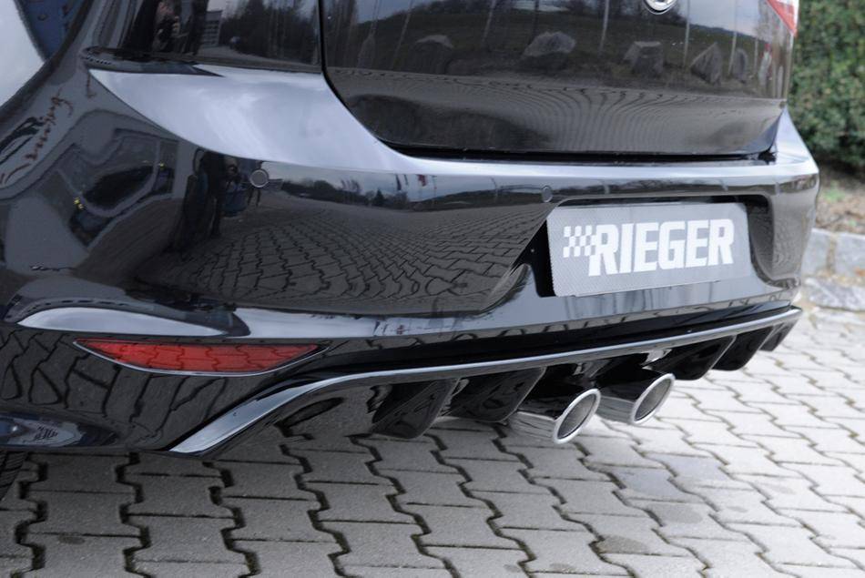 Rieger diffusore Golf 7 R-Line per terminali centrali 2x90 nero luc.