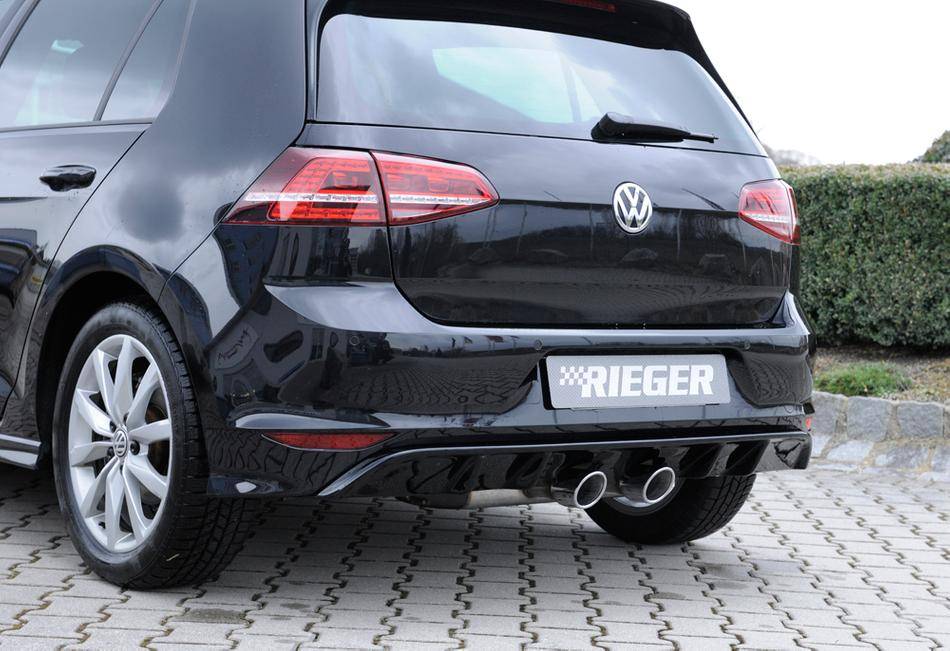 Rieger diffusore Golf 7 R-Line per terminali centrali 2x90 nero luc.