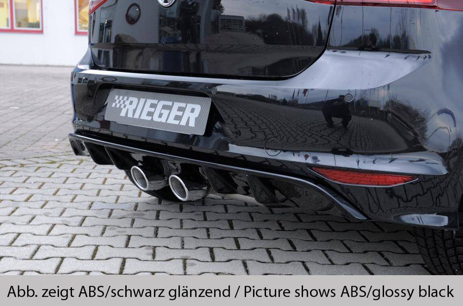 Rieger diffusore Golf 7 R-Line per terminali centrali 2x90 carbonloo