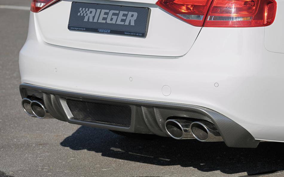 Diffusore Rieger A4 B8 S-Line fino'11 per 4 terminali sport carbonl.