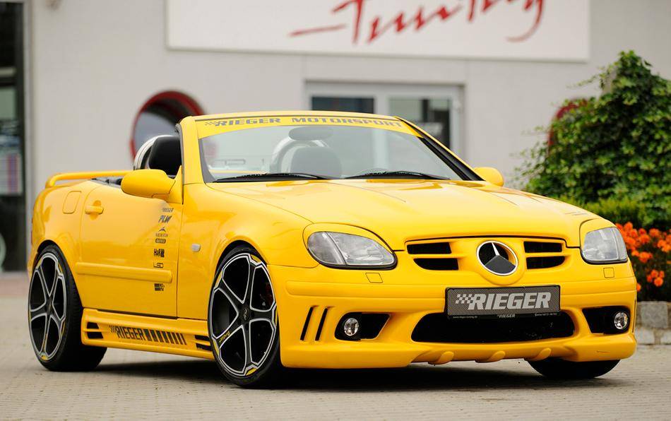 Paraurti ant SLK R170 branchie lat.aperte+fori lavafari stemma R171