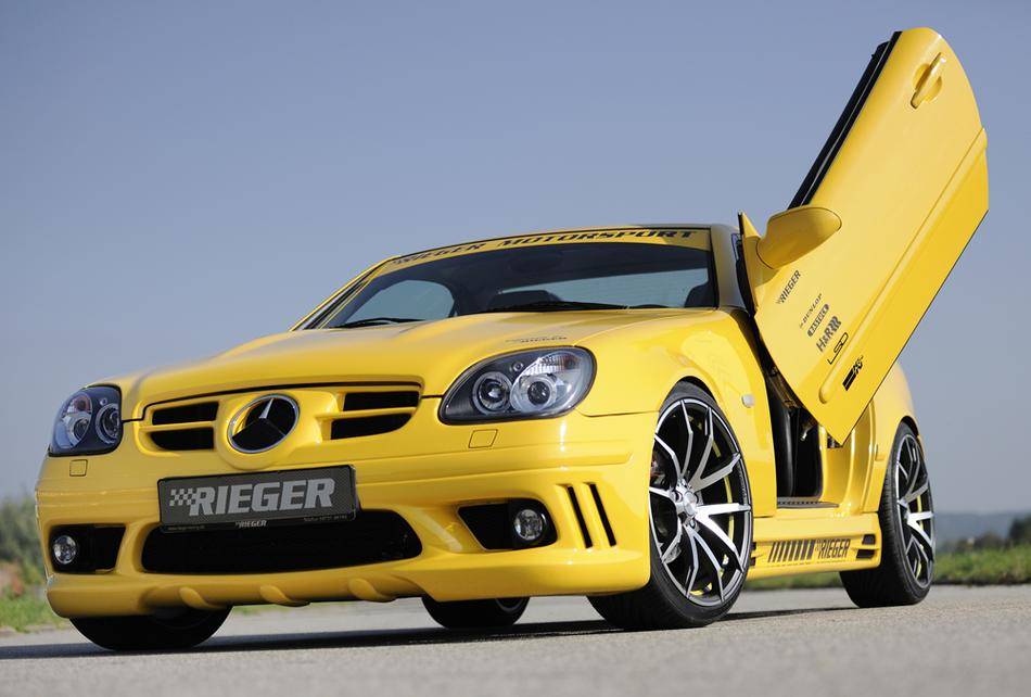 Paraurti ant SLK R170 branchie lat.aperte+fori lavafari stemma R171