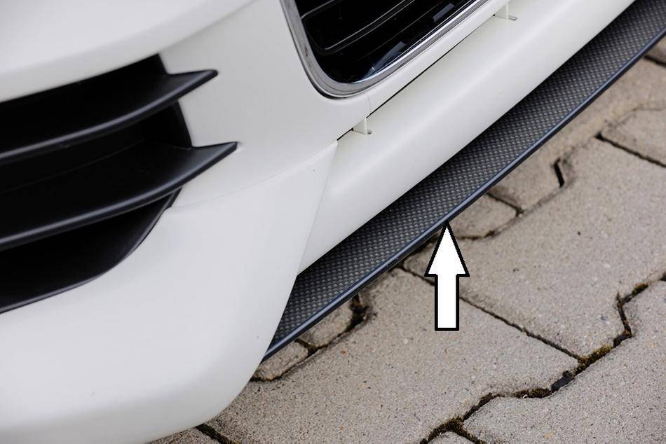 Lama centr. Audi A1 8X per sottoparaurti Rieger carbonlook