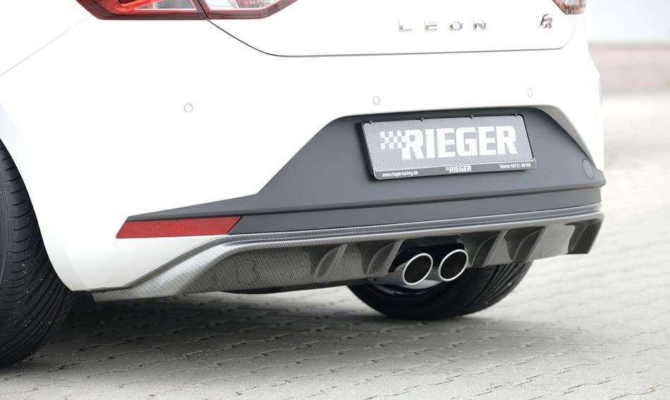 Diffusore Rieger Leon 5F FR carbonlook terminali doppi centr.fino'16
