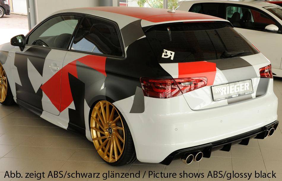 Diffusore Rieger Audi A3 8V solo S-Line per marm doppia duplex 4x90