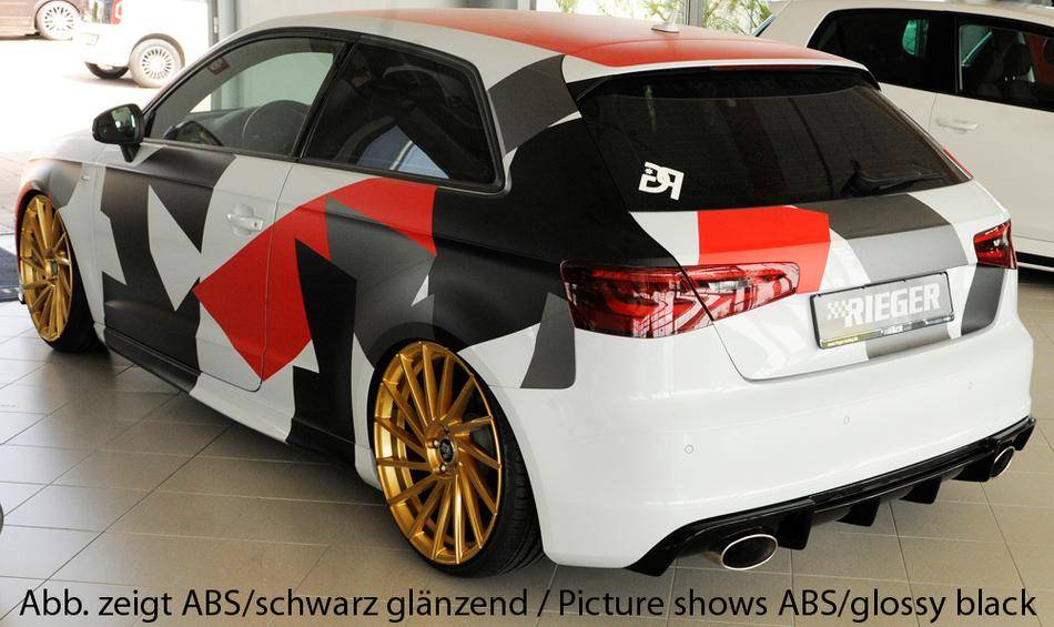 Diffusore Rieger Audi A3 8V solo S-Line marm duplex 2x152x95 fino'16