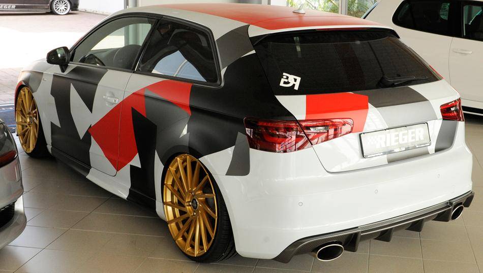 Diffusore Rieger A3 8V S-Line marm.duplex 2x152x95 fino'16 carbonlo