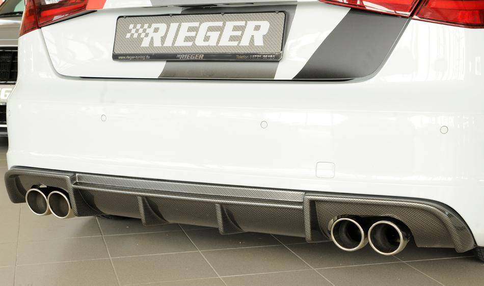 Diffusore Rieger Audi A3 8V solo S-Line marm duplex 4x90 carbonlook