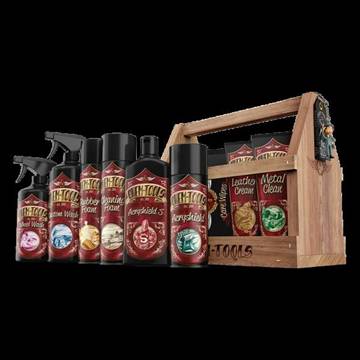 CHEM-TOOLS SET COMPLETO 8 PRODOTTI CURA DELL'AUTO