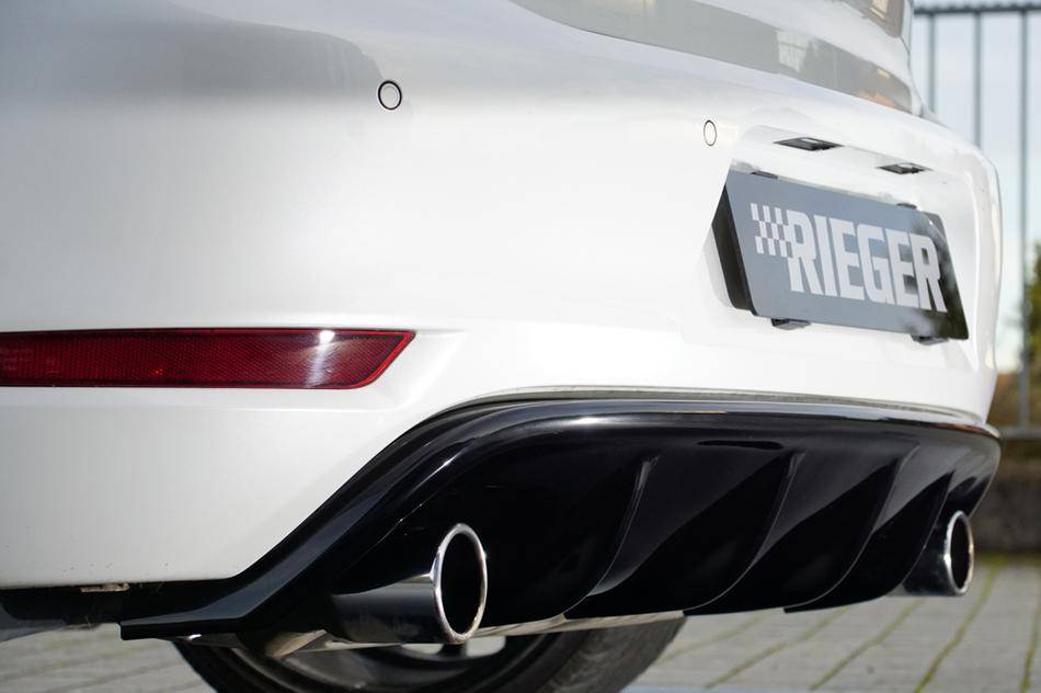 Diffusore Rieger Golf VI GTI nero lucido per marmitta originale dupl