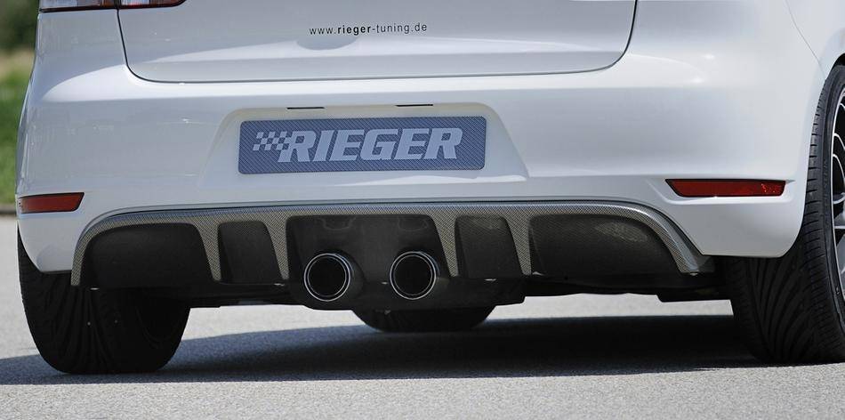 Diffusore Rieger Golf 6 GTI/GTD carbonlook marm. centrale R32-Look