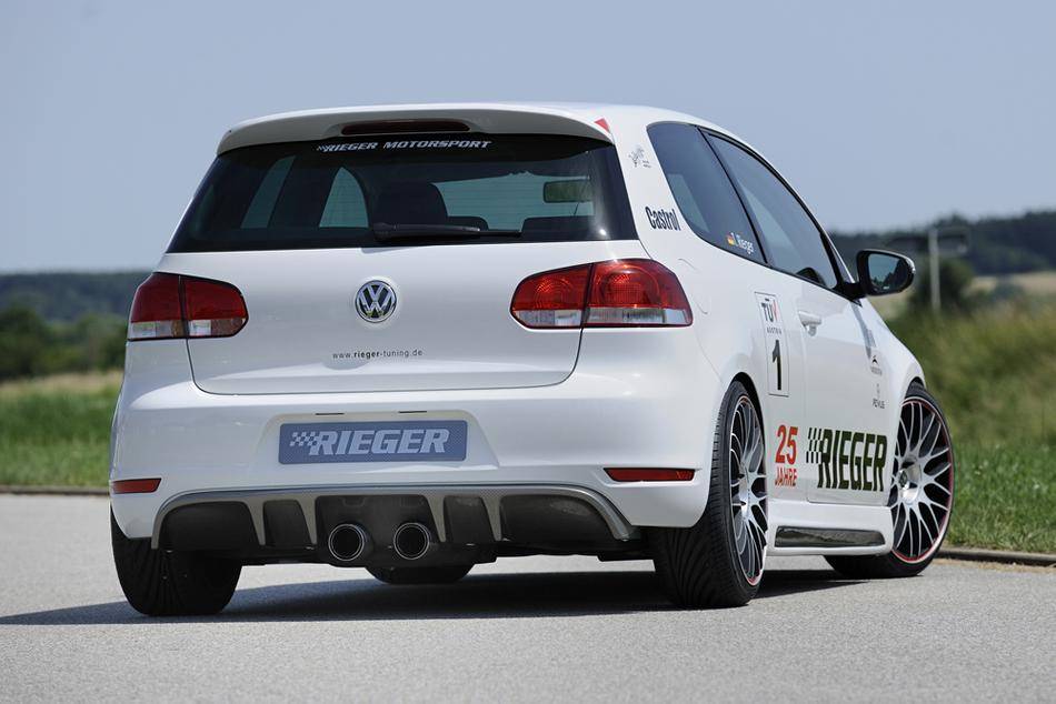 Diffusore Rieger Golf 6 GTI/GTD carbonlook marm. centrale R32-Look