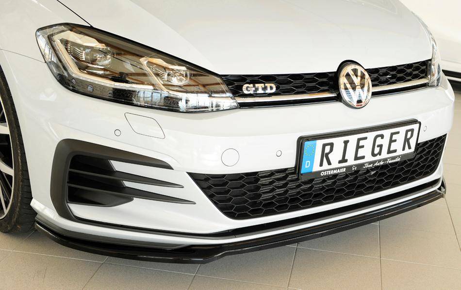 Lama anteriore Rieger Golf 7,5 GTI/GTD/GTE dal 2017 nero lucido