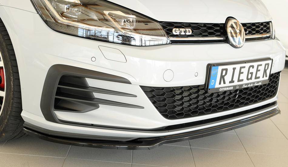 Lama anteriore Rieger Golf 7,5 GTI/GTD/GTE dal 2017 nero lucido
