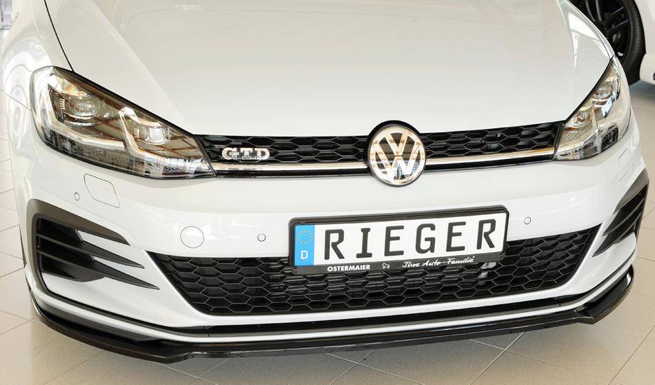 Lama anteriore Rieger Golf 7,5 GTI/GTD/GTE dal 2017 nero lucido