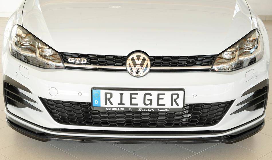 Lama anteriore Rieger Golf 7,5 GTI/GTD/GTE dal 2017 nero lucido