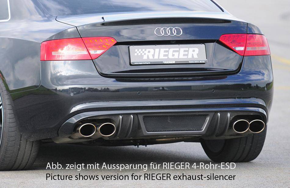 Diffusore Rieger Audi solo S5 carbonlook marm.duplex orig. fino 2011