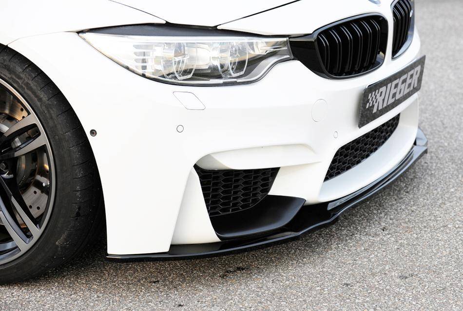 Lama ant Rieger BMW M4/M3 F80/82/83 nero luc.per orig senza perform.