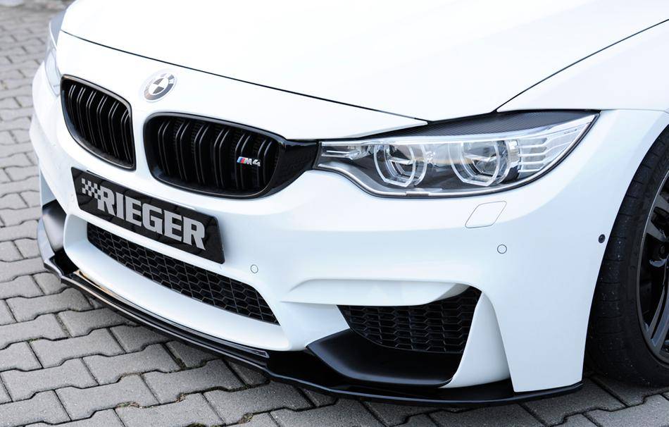 Lama ant Rieger BMW M4/M3 F80/82/83 nero luc.per orig senza perform.