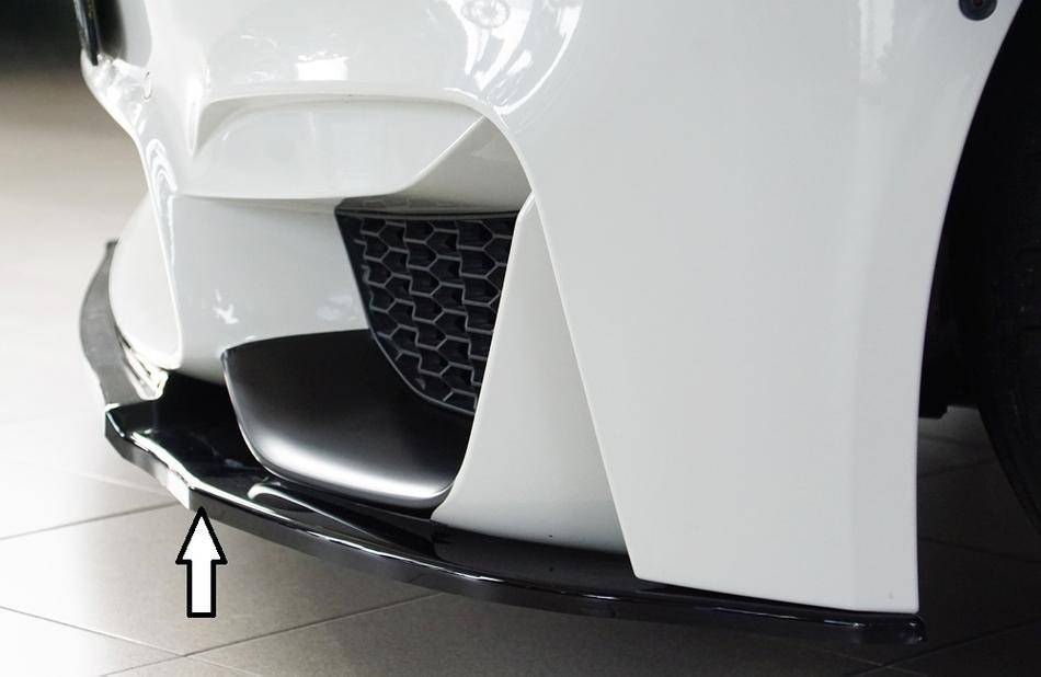 Lama ant Rieger BMW M4/M3 F80/82/83 nero luc.per orig senza perform.