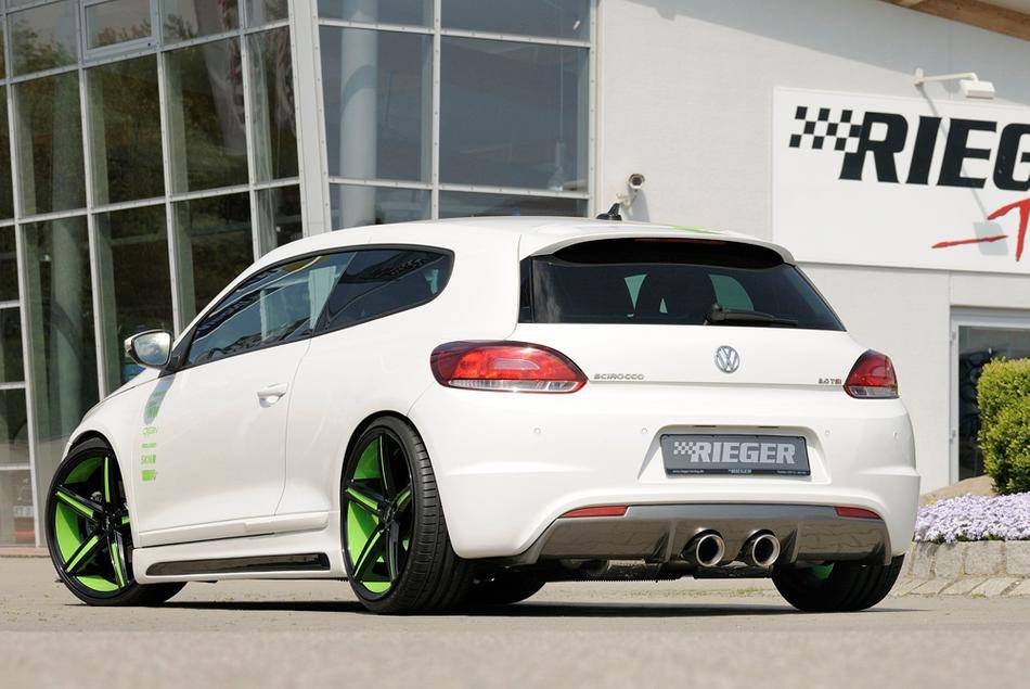 Diffusore Rieger Scirocco R-Line carbonlook per terminali centrali