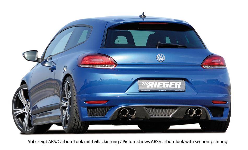 Sottoparaurti Rieger Scirocco carbonlook per 4 terminali sportivi