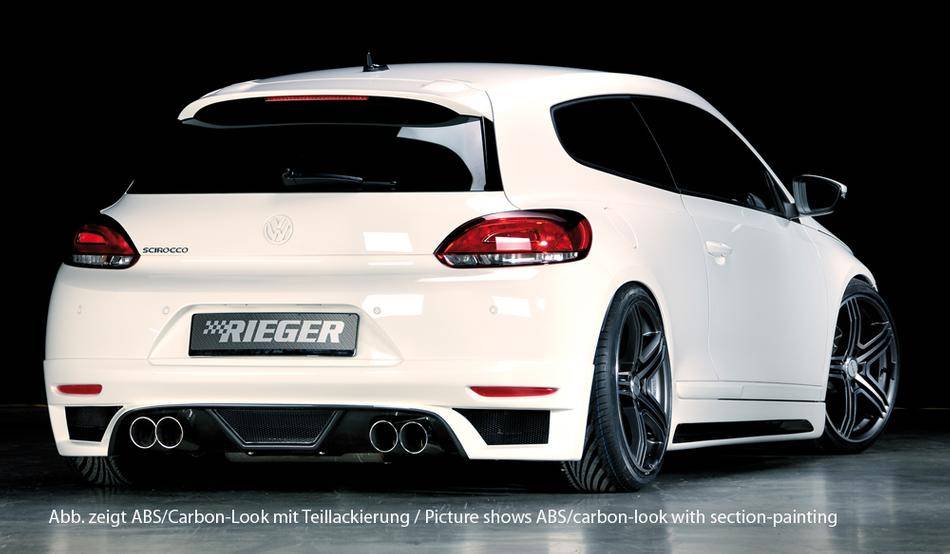 Sottoparaurti Rieger Scirocco carbonlook per 4 terminali sportivi