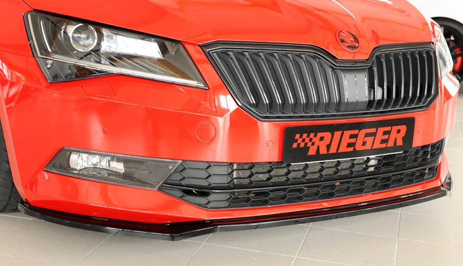 Lama Rieger Skoda Superb 3T/3V per paraurti originale nero lucido