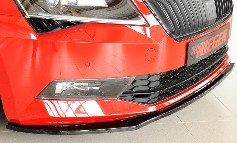 Lama Rieger Skoda Superb 3T/3V per paraurti originale nero lucido