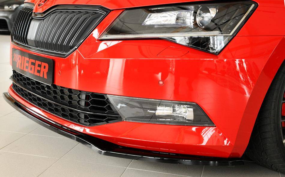 Lama Rieger Skoda Superb 3T/3V per paraurti originale nero lucido