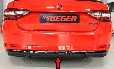 Diffusore Rieger Superb 3T/3V con gancio senza terminali nero luc.