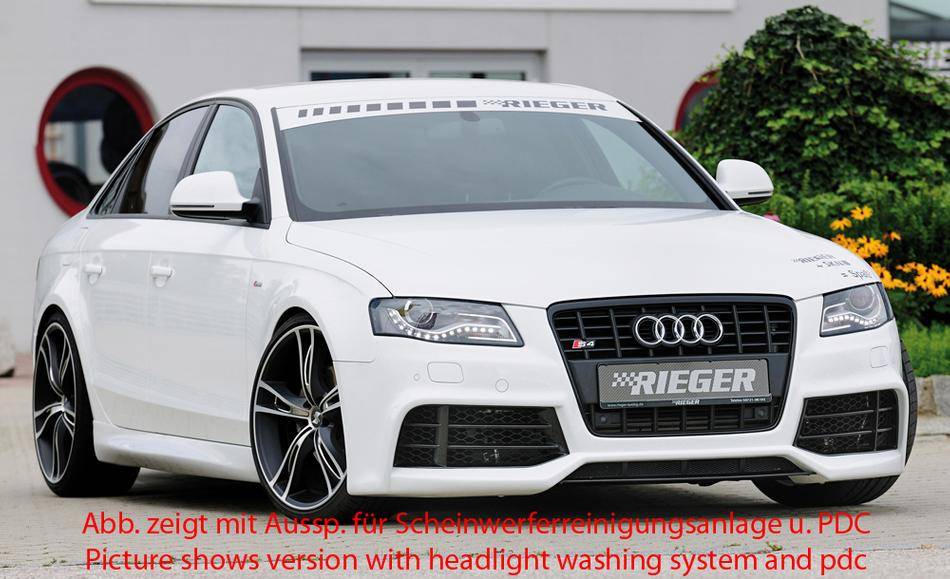 Paraurti Rieger RS-Style A4 B8 senza avafari e PDC fino 12.2012