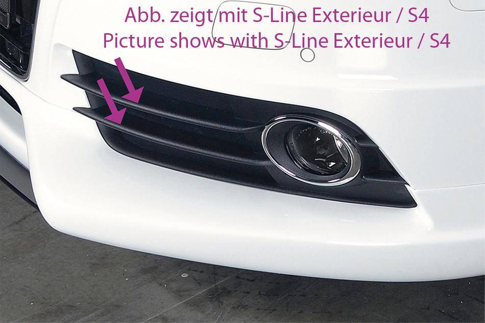 Lama centr. A4 B8 per sottoparaurti Rieger 00055520 carbonlook S-Li