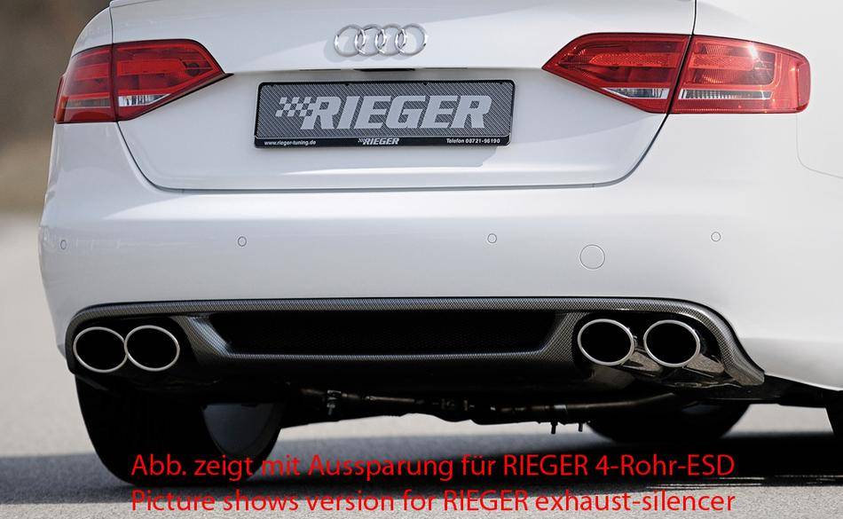 Diffusore Rieger A4 B8 no S-Line fino'12.11 term.orig. dx/sx carbonl