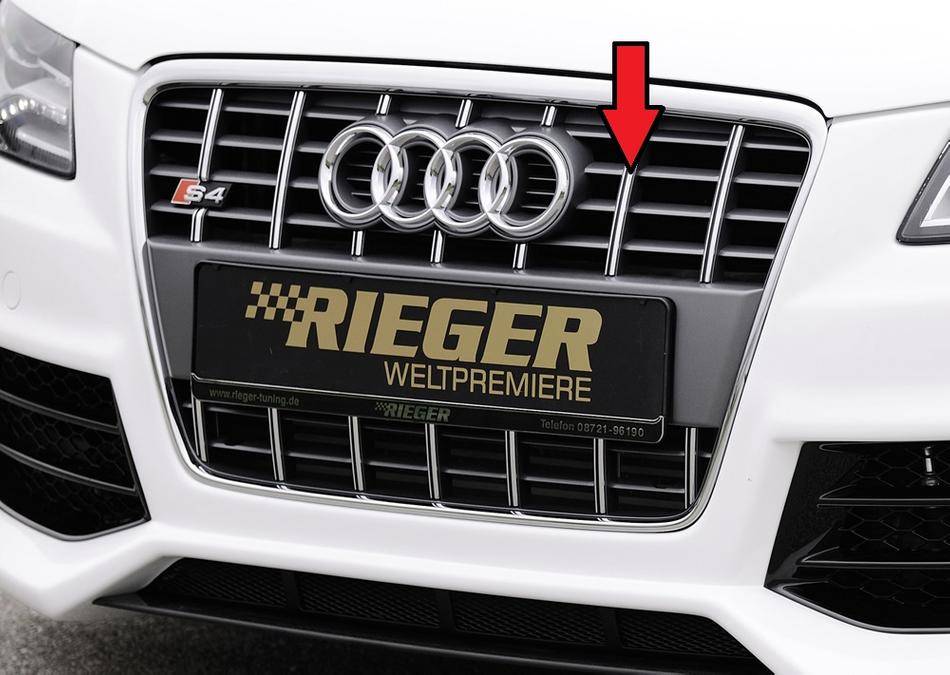 Mascherina S4 grigio platino per paraurti Rieger A4 B8