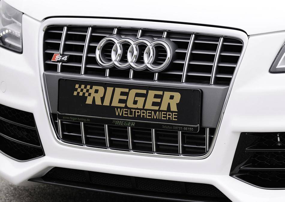 Mascherina S4 grigio platino per paraurti Rieger A4 B8