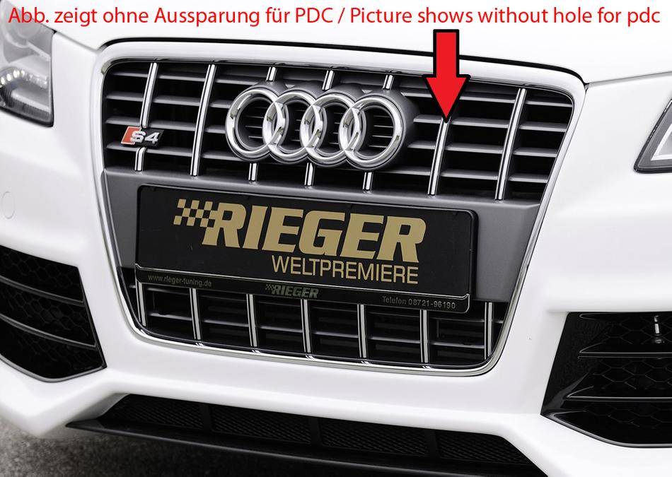 Mascherina S4 grigio platino con PDC per paraurti Rieger A4 B8