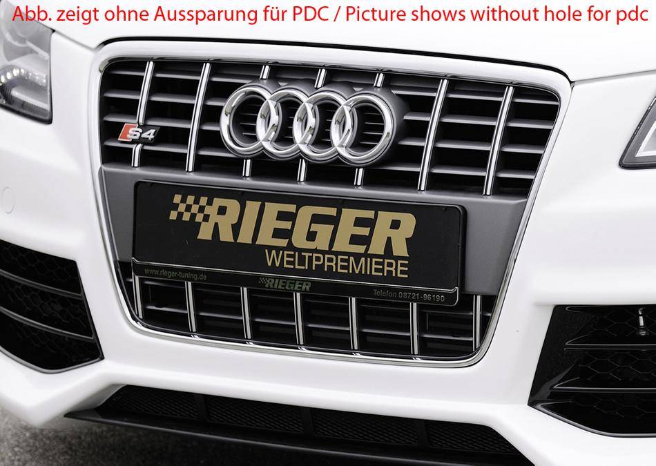 Mascherina S4 grigio platino con PDC per paraurti Rieger A4 B8